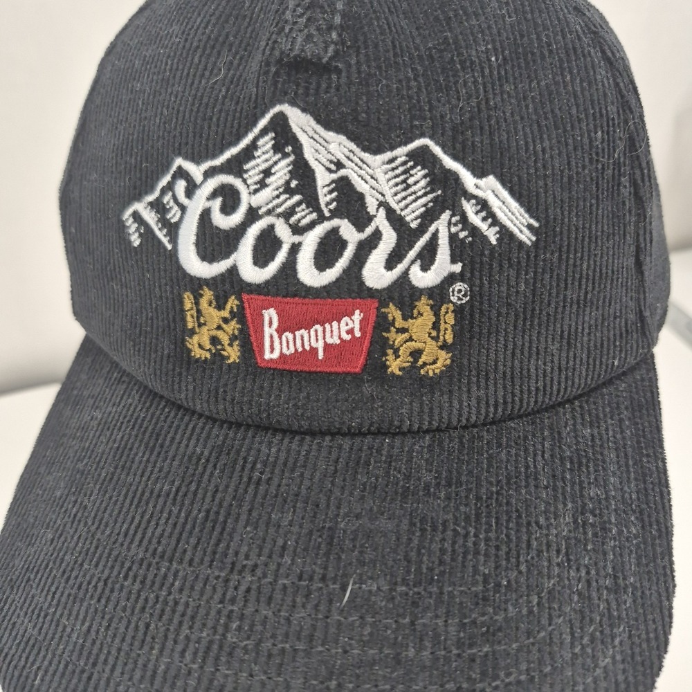 NWT American Needle Coors Banquet Black Corduroy Adjustable Snapback Hat Cap - Picture 2 of 6